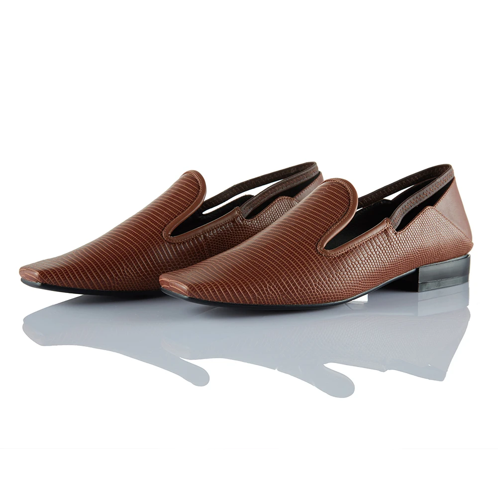 Sarairis Hot Sale High Quality Square Toe Neutral Pumps Woman Shoes Chunky Heels Slip On Casual Lady Shoes Woman Pumps Female