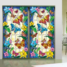 Изготовление размеров под заказ Декоративные самоклеющиеся ПВХ матовый конфиденциальности оконная пленка ваза 333