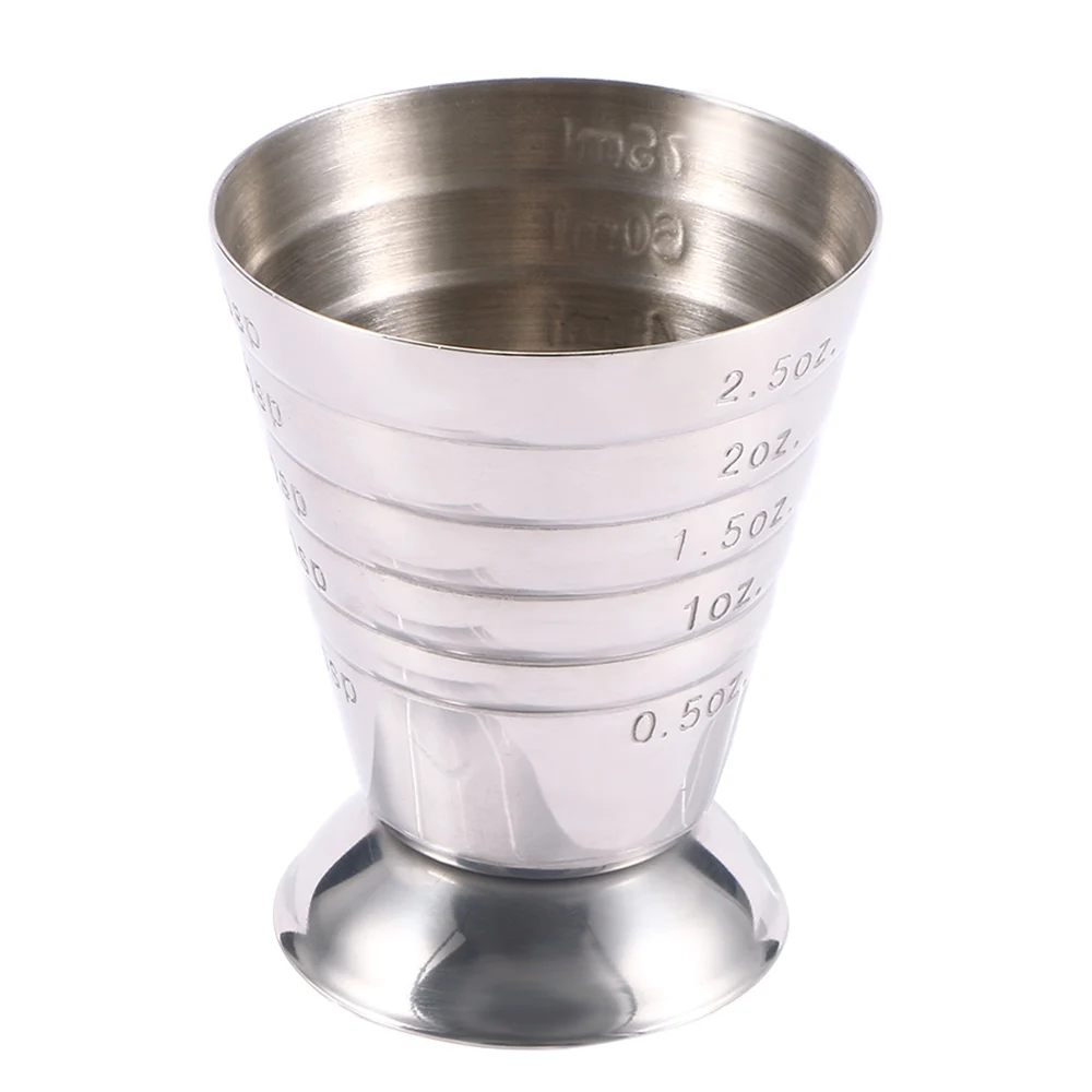 

75ml Stainless Steel Bar Wine Cocktail Shaker Jigger Single Double Shot Drink Mixer Wine Measurer Cup Bar Tools