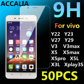 

50PCS Tempered Glass For Vivo y23 y27 y29 y22 max x5l x3l x5 pro xplay Ultra-thin Screen Protector HD Toughened Protective Film