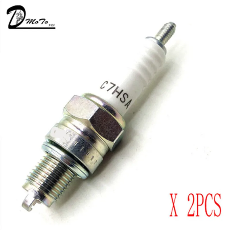 2 pcs SPARK PLUG CR7SHA #4549 C7HSA #4629 D8EA #2120 DR8EA #7162 For NGK 4 stroke Engine, Dirt Pit Bike, ATV, motocross - Image 5