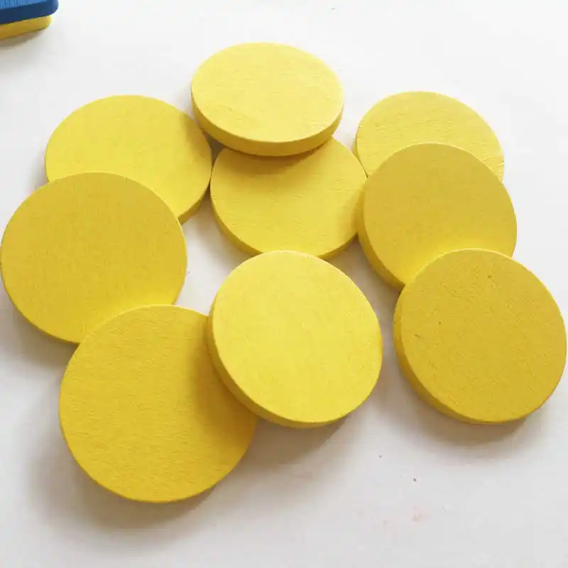 yellow circle 4 см красный синий желтый геометрический рисунок детские образовательные игрушки красочные деревянные игрушки Обучающие - Цвет: yellow circle