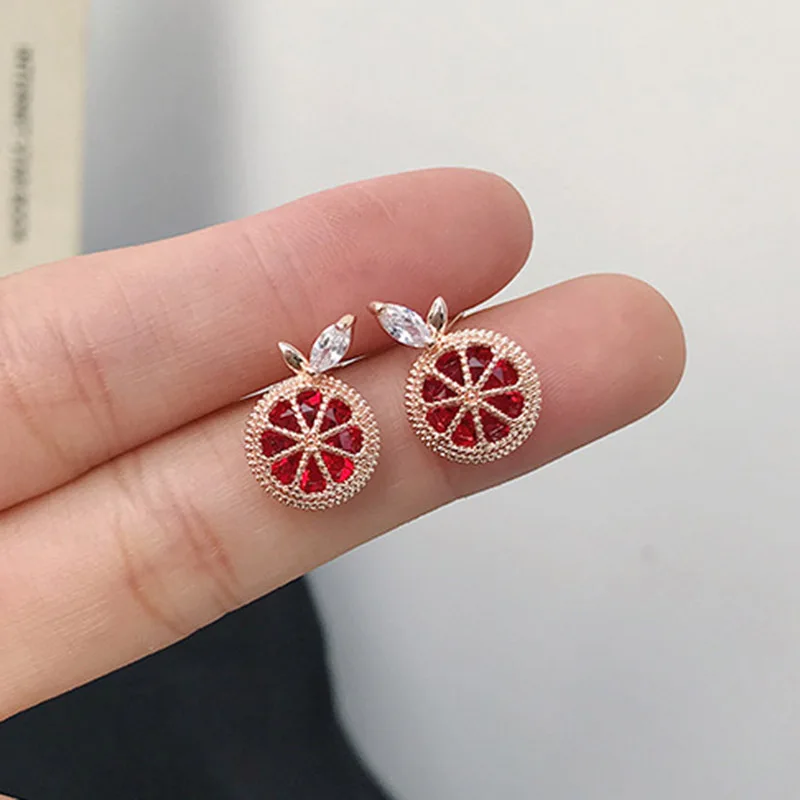 2019 Новый S925 наборе серебристых спиц из AAA кубический циркон помидор серьги со