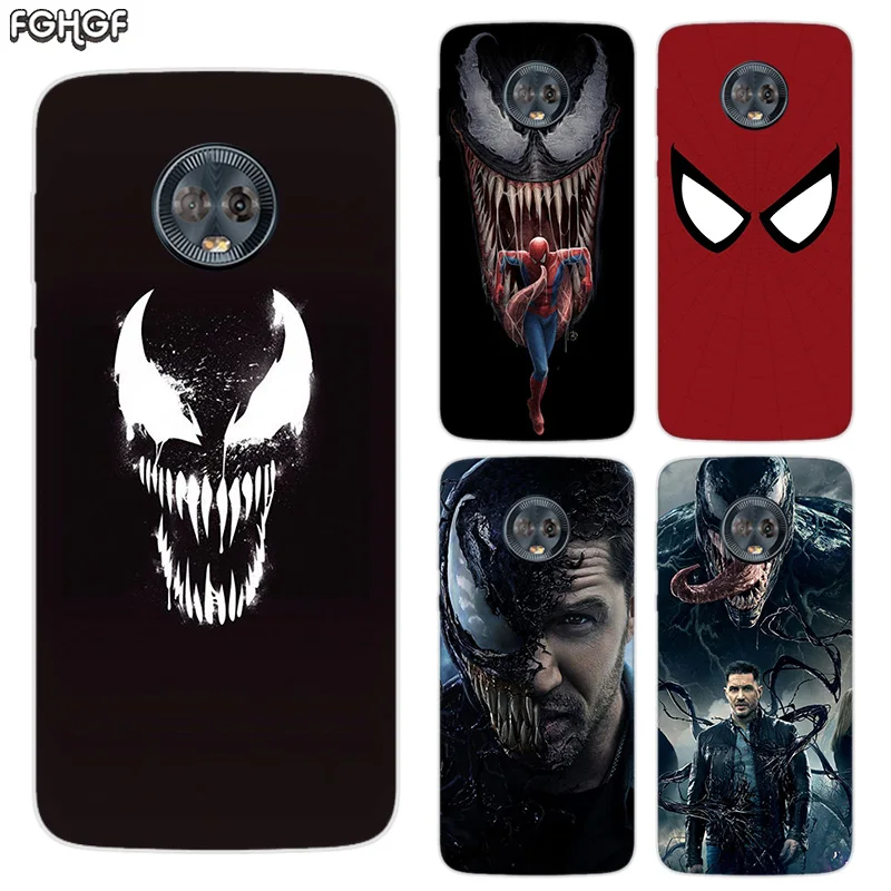 Силиконовый чехол-накладка для Motorola MOTO G5 G5S G6 G4 E4 E5 Plus X4 ривердейл чехол Venom Marvel |