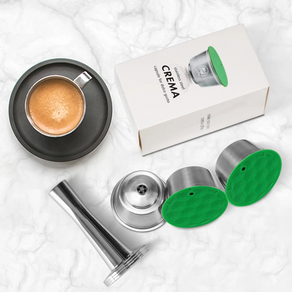 

2019 New Fashion Comfortable Multi-pattern Household Stainless Steel Coffee Filter Reusable Coffee Capsule Make For Dolce Gusto