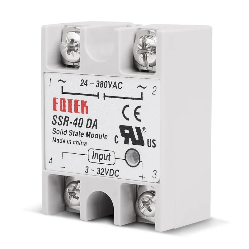 Промышленные 40A DC-AC Singh фазы SSR твердотельные реле SSR-40DA вход 3-32 В DC В AC выход 24-380 В 40DA