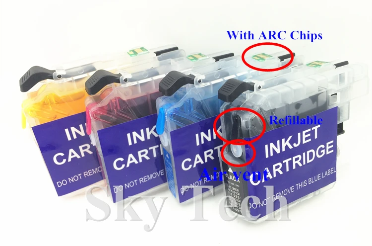 Full Ink Refill cartridge suit for Brother LC123 ,LC-123 suit for J552DW J752DW 470DW J870DW J650DW J132W J152W J6520DW J6720DW image_1