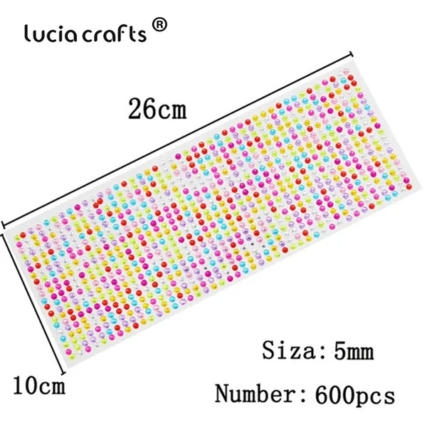5mm 1 sheet Распродажа Lucia crafts 3/4/5/6/8 мм можно выбрать самоклеющиеся красочный камень наклейки со стразами принадлежности для скрапбукинга «сделай сам» C0804 - Цвет: 5mm 1 sheet