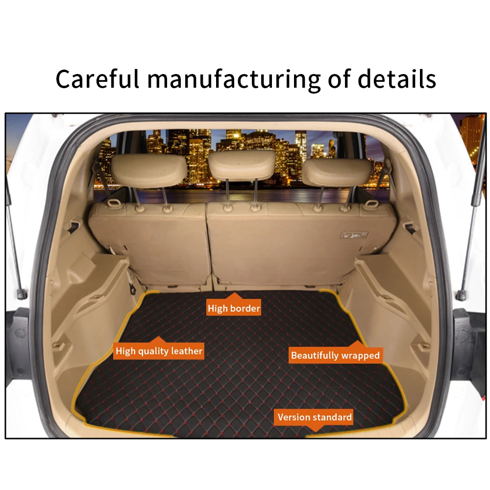  Car rear tail box anti-dirty pad for SKODA Octavia 2015~2019 trunk mat car shape auto parts