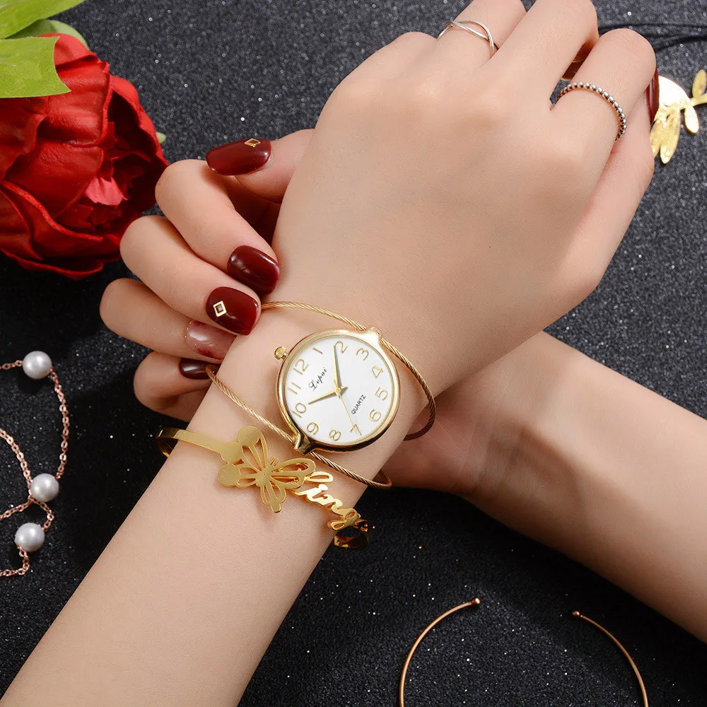 

Women Watch Fashion Luxury Bracelet Quartz Dress Wristwatch Rose Gold Small Exquisite Lvpai Brand Ladies Casual Clock Saati@50