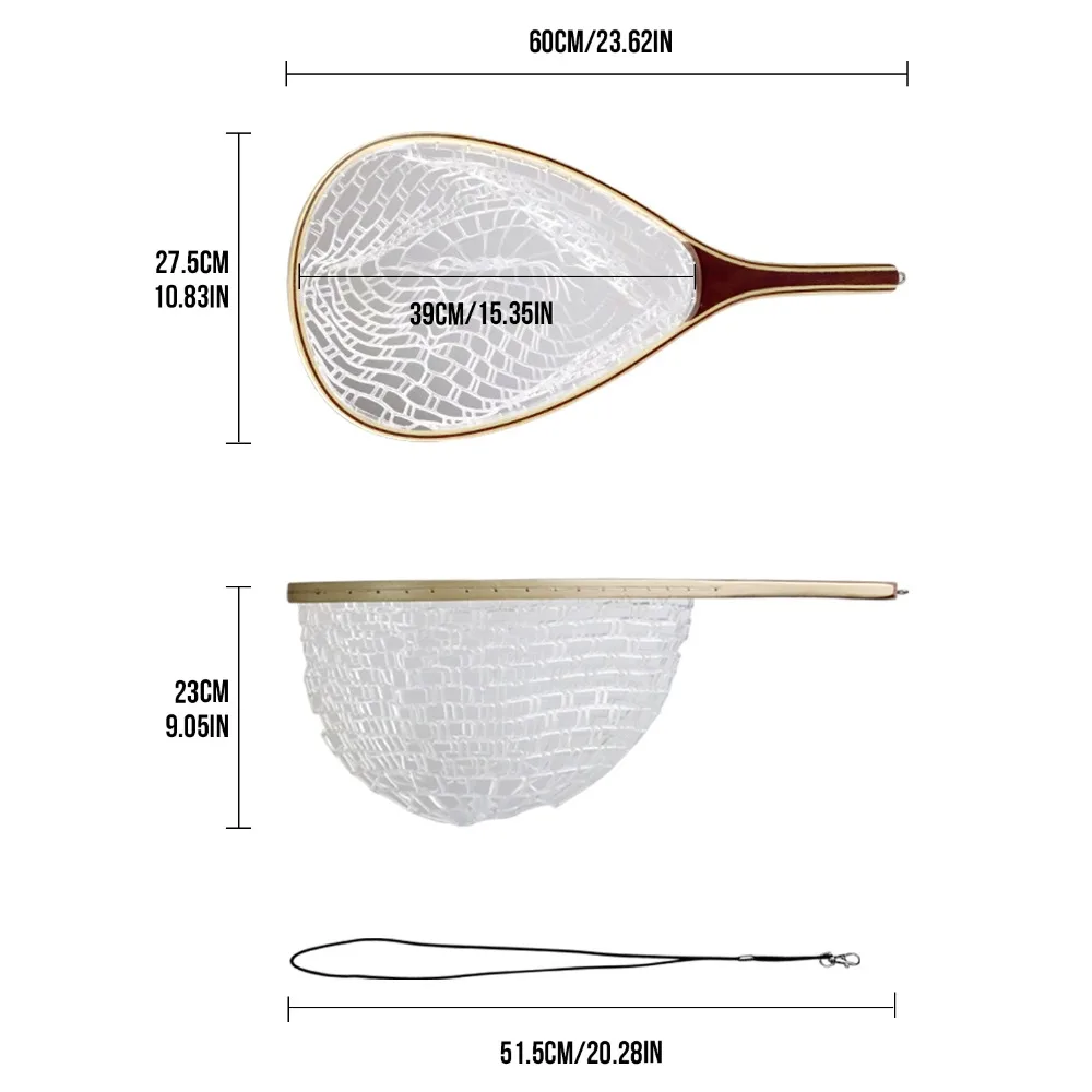 Рыболовная сачок складной рыболовная сеть с деревянной ручкой нейлоновая резиновая сачок для рыбалки