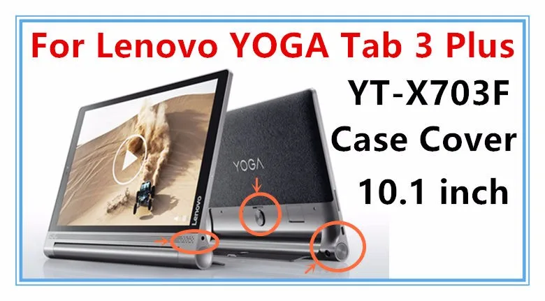 Для lenovo YOGA Tab 3 Plus чехол Защитный из искусственной кожи чехол для Yoga TAB3 Tab3 Plus YT-X703F X703 X703L 10," чехол для планшета