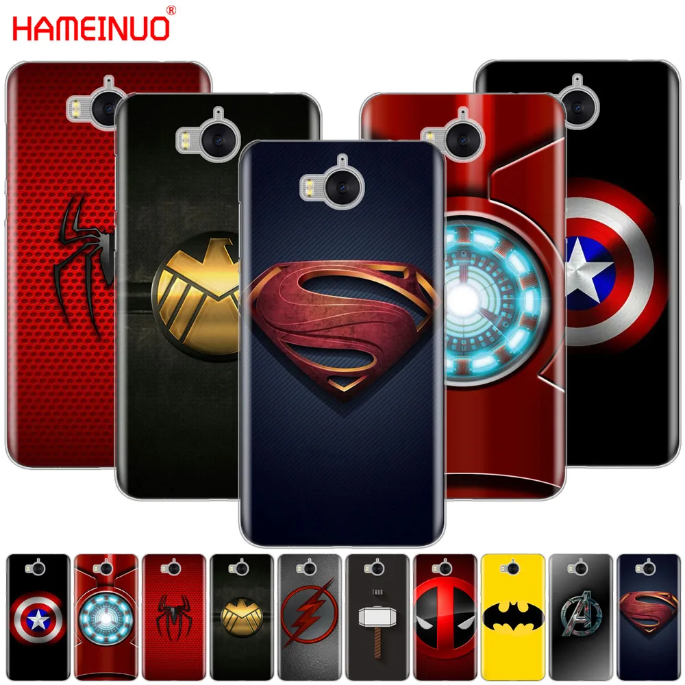 

HAMEINUO the avengers Super hero logo cell phone Cover Case for huawei honor 3C 4X 4C 5C 5X 6 7 Y3 Y6 Y5 2 II Y560 2017