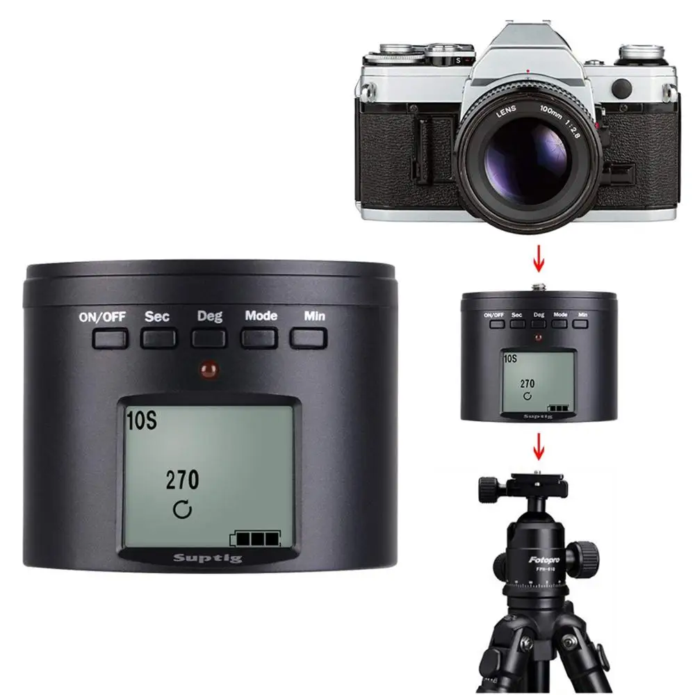 

Electronic Panorama Ball Tripod Head for GoPro/Smartphones/Digital Cameras/DSLRs Electric Adapter For DJI Osmo Action Camera