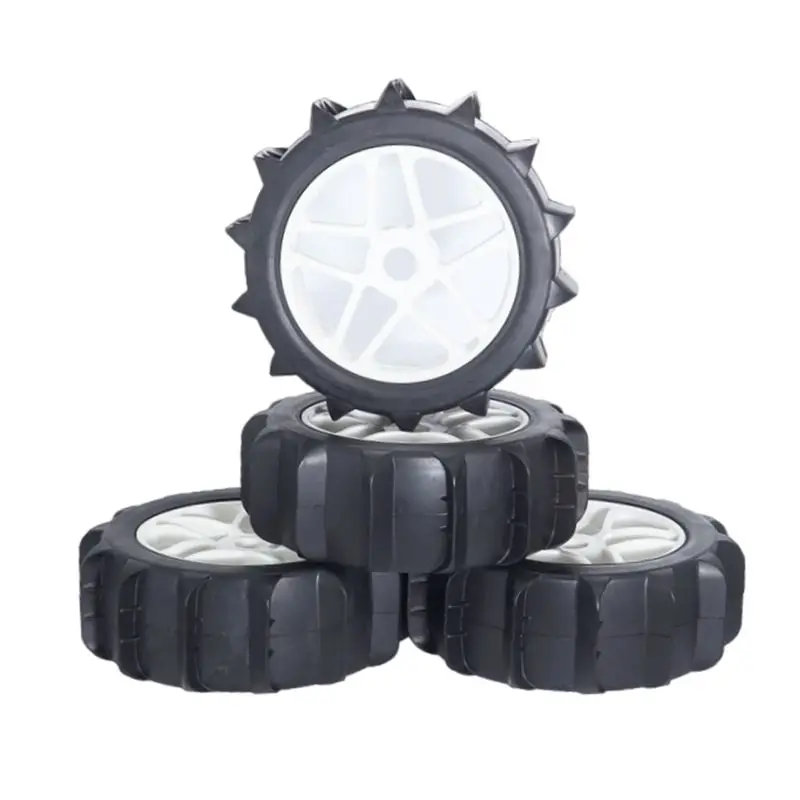 

4PCS 1/8 RC Off Road Buggy Snow Sand Paddle Tires/Tyre and Wheels for 1/8 RC Car