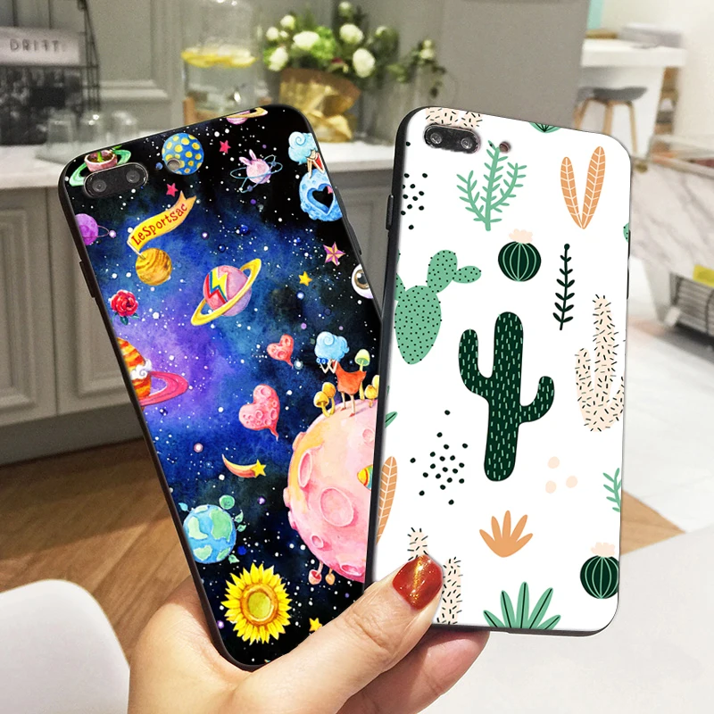 

Outer Space Moon Astronaut Planet Cases For Samsung Galaxy S7 S8 S9 Case Cactus Soft Silicon Phone Cover For Samsung S7 edge