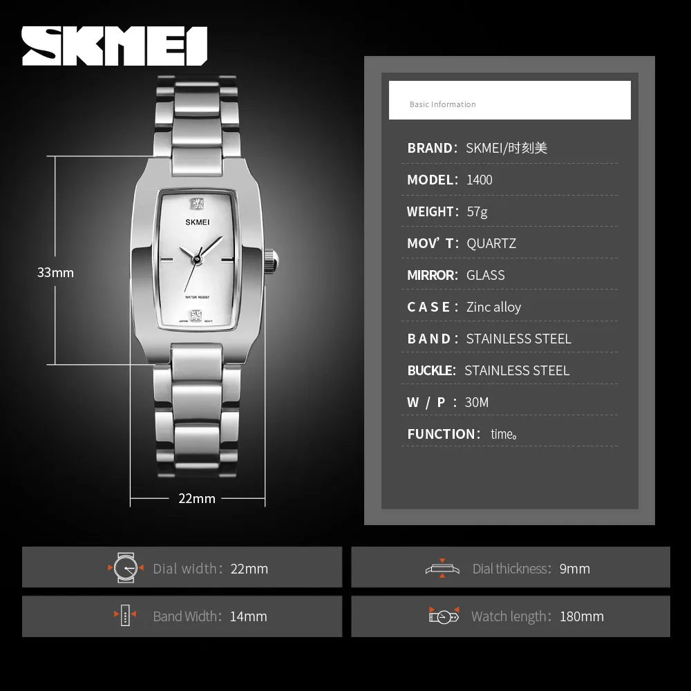 SKMEI Роскошные Брендовые женские часы с бриллиантовым циферблатом наручные для