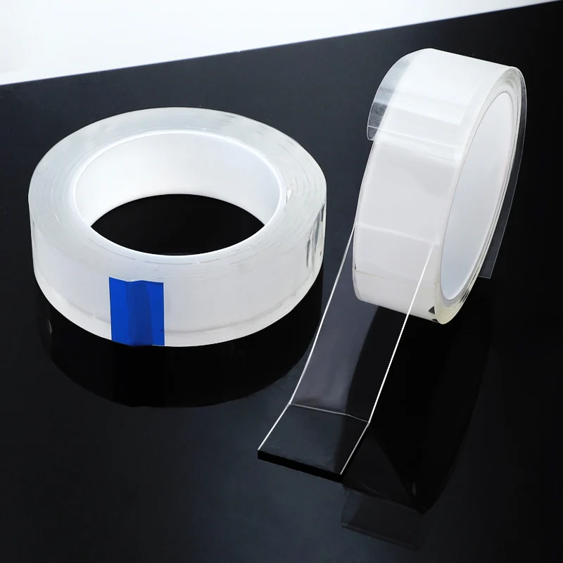 

1/2/3/5m Double Sided Tape Adhesive Thickness 2mm Washable Multi-purpose Nano Transparent Traceless Waterproof Tape Reusable