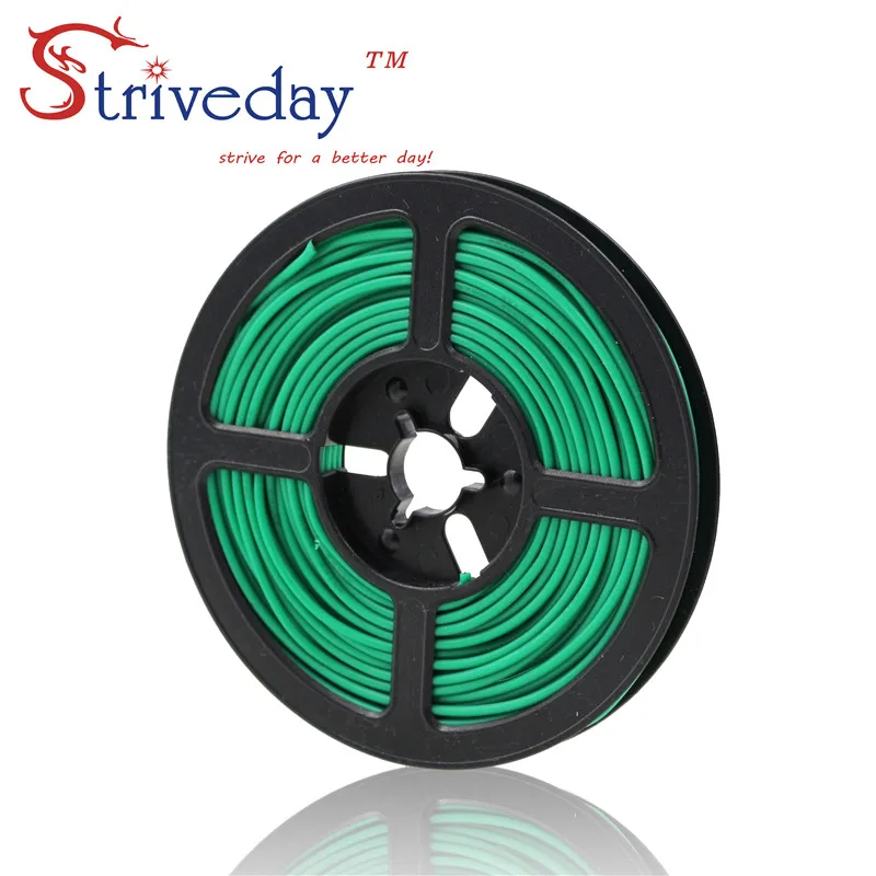 20 метров(65.6ft) 28AWG высокая термостойкость гибкий силиконовый провод луженая медная проволока RC шнур питания электронный кабель - Цвет: Green