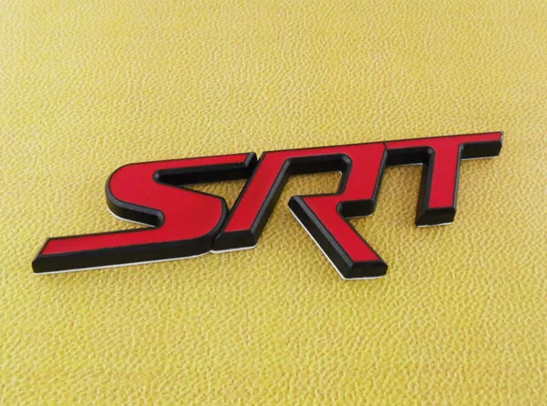 Авто автомобиль красный черный SRT крыло багажник эмблема значок стикер|Наклейки