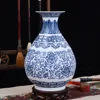 Blue and White Eggshell Porcelain Vases Interlocking Flower Ceramic Vase Handmade Home Decoration Jingdezhen Flower Vases 5