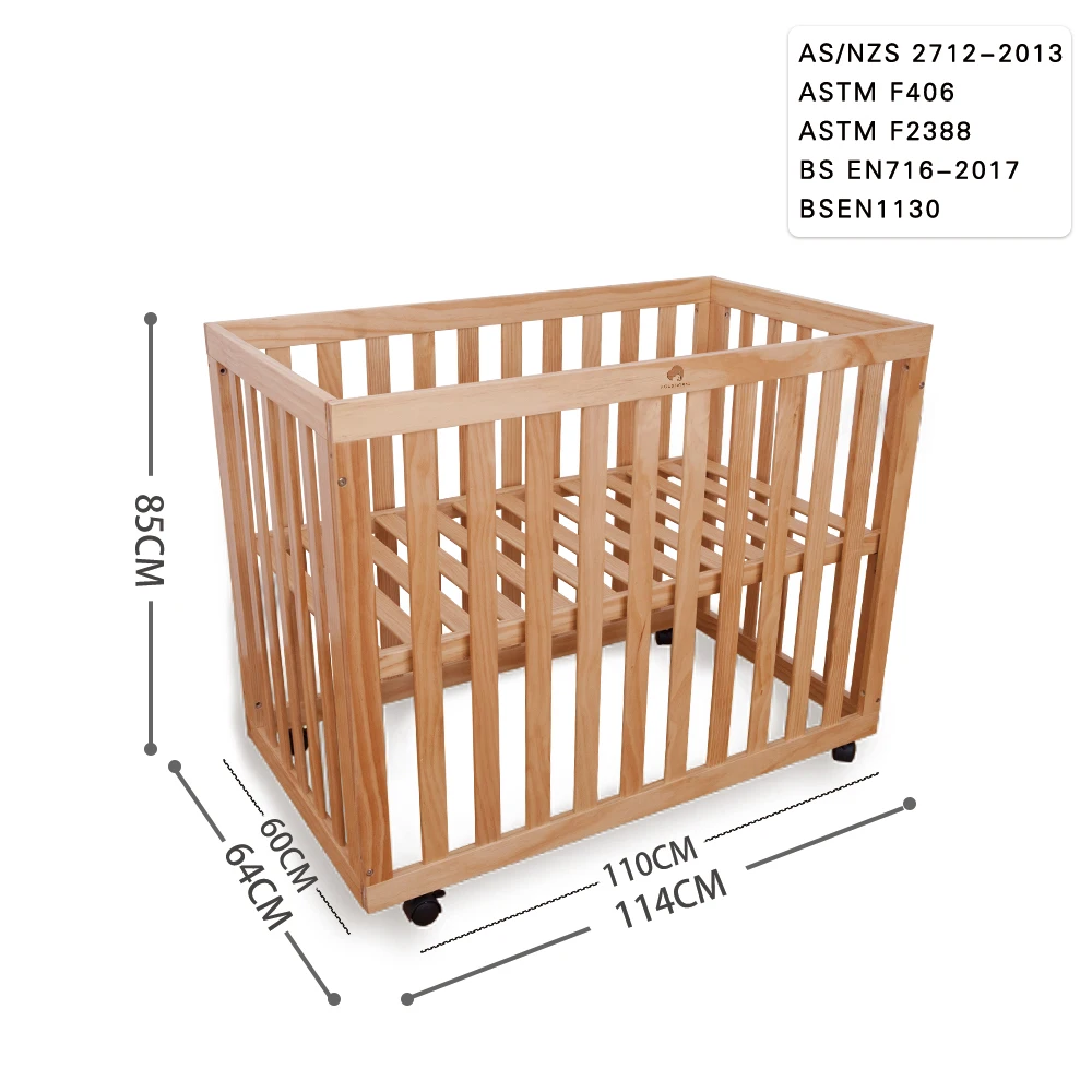 Baby Bed Multifunctional Baby Cribs High Quality Wood Adjustable