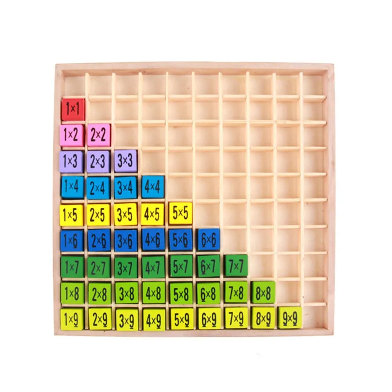 Монтессори Обучающие деревянные игрушки для детей Детские игрушки 99 Таблица размножения математические арифметические обучающие средства для детей