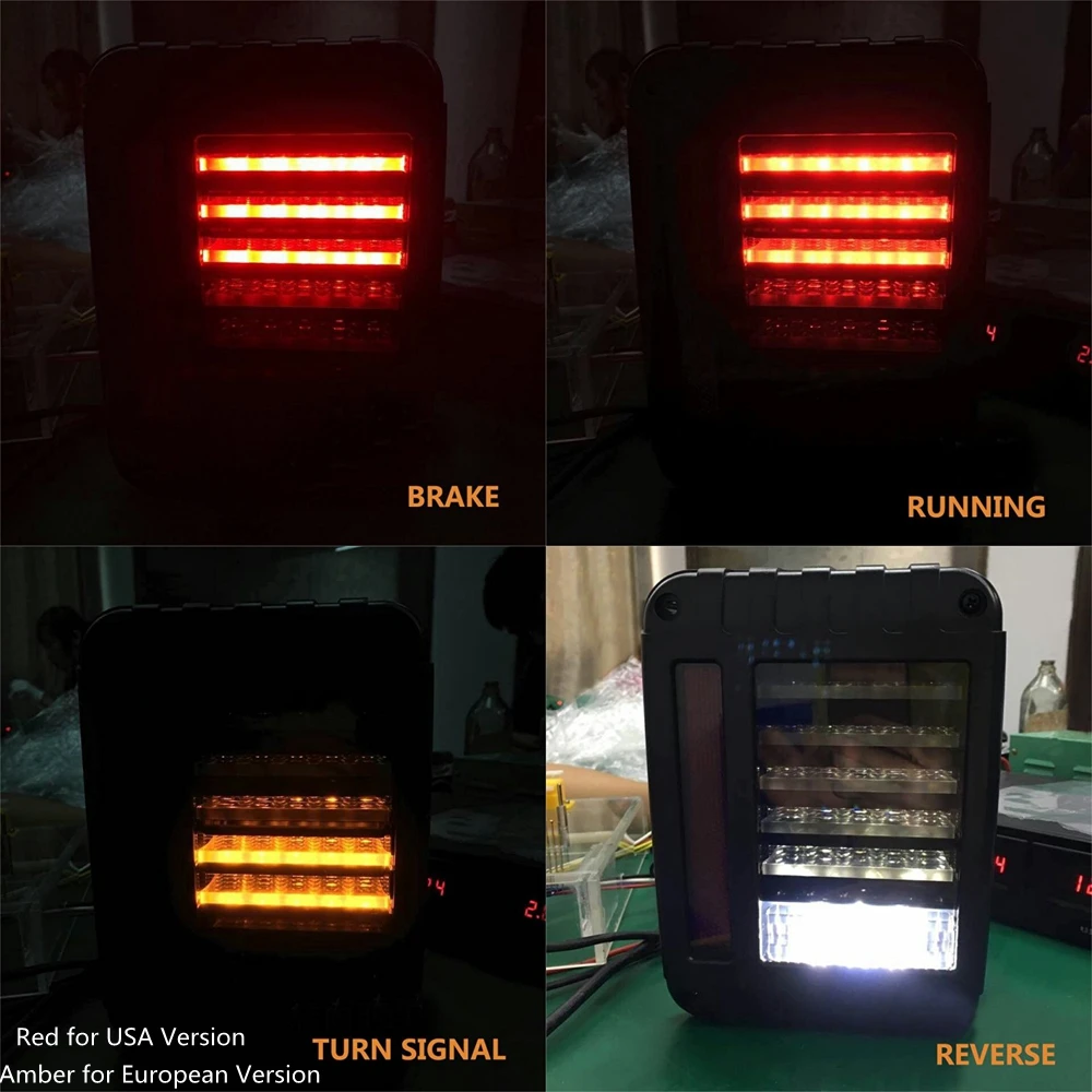 

LED Tail Light Kit Tail Light Brake Reverse Turn Singal Lamp Daytime Running Bulb DRL for 2007-2015 Jeep Wrangler Unlimited JK