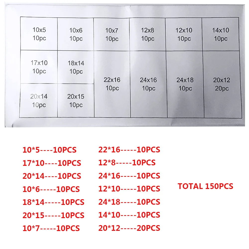 600 шт./компл. 10x5 10x6 10x7 12x8 стальные плоские изоляционные шайбы прокладка из Красной