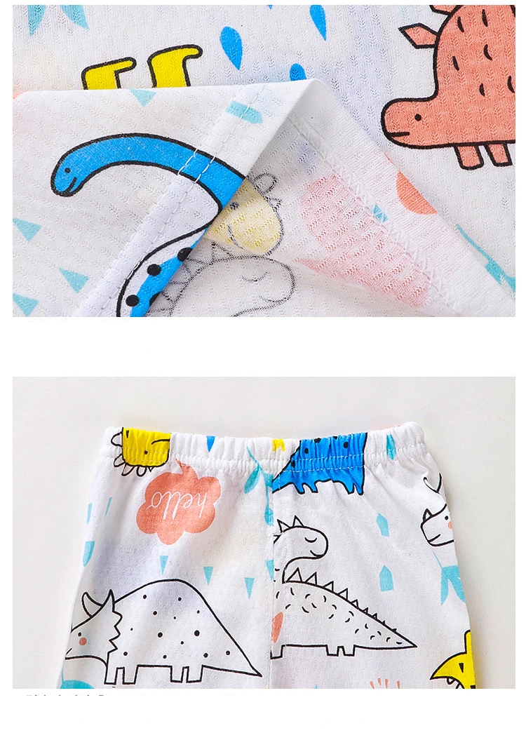 Милый пижамный комплект для девочек; детская одежда для сна; Воздухопроницаемый светильник; летний костюм
