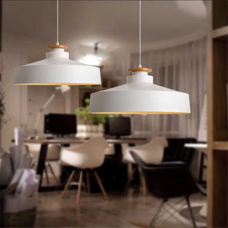 Nordic Style Simple Wood Dinner Pendant Light Lid