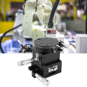 

SEMXYZR-80 Micrometer Manual Trimming Platform Linear Stage Bearing Tuning Sliding Table 80mm geleiderail linear slide