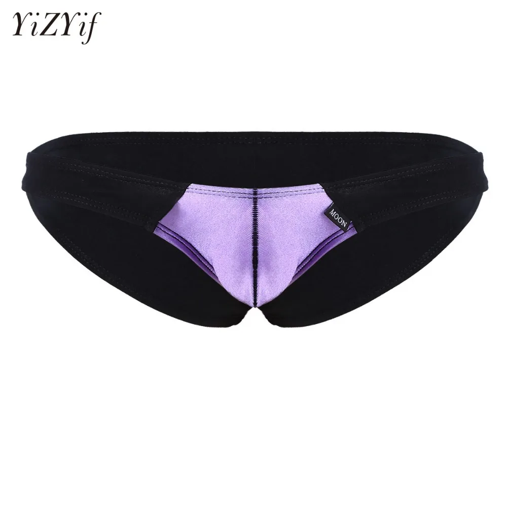 2018 Gay Mens Sexy Briefs Underwear Sissy Panties Lingerie Patchwork Color Block Bulge Pouch Low Rise Stretchy |
