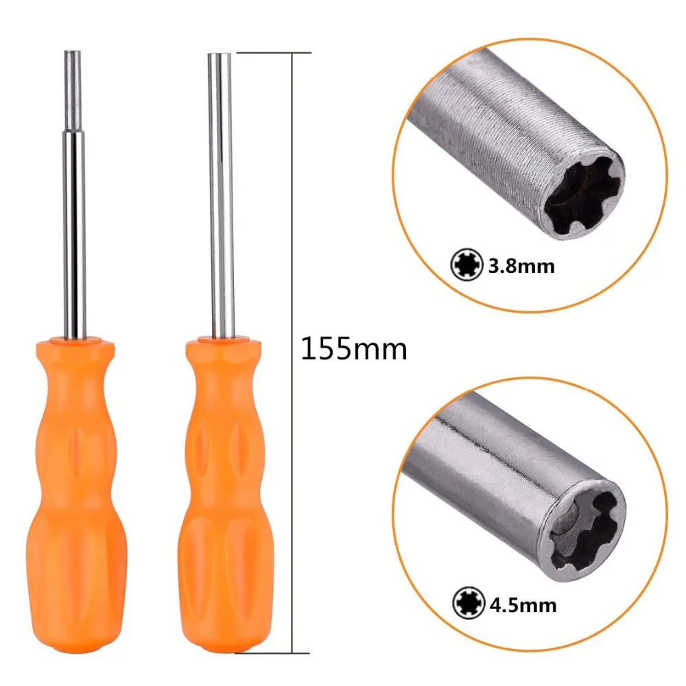 

2pcs/Set 3.8mm + 4.5mm Screwdriver Tool for Nintendo N GC/ NES /N64 /SNES for SEGA Security Gamebit Screw Driver Repair tools