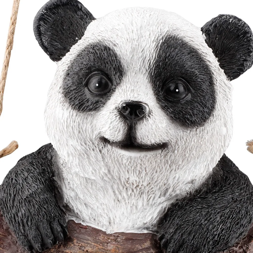 Милая фигурка персонажа из мультфильма животного Swing Panda реквизит декоративный ландшафт Смола ремесла дом аксессуары настольная украшения комнаты