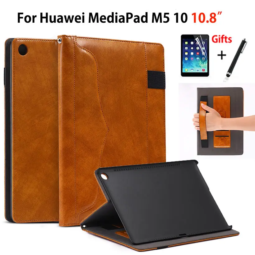 Чехол для huawei MediaPad M5 Pro 10 10,8 CMR-AL09 CMR-W09 CMR-W19/AL19 Smart Cover принципиально таблетки рук держатель Shell + пленка + стилус