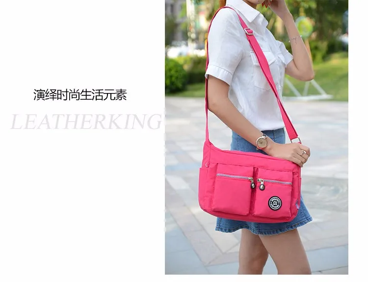 Новинка корейская модная женская сумка Водонепроницаемый нейлоновая сумка плеча сумки с несколькими отделениями женская сумка