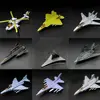 4D Assembly Airplane Helicopter Model SR-71 AH-64 F-16 F-22 F-117A Collection Puzzle Figure Toy 1