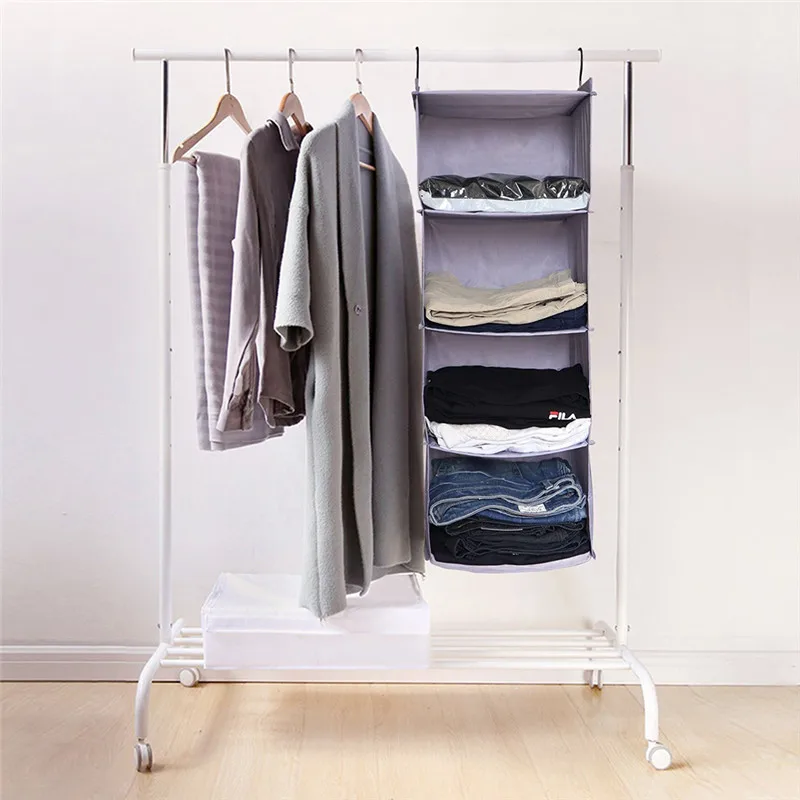 

Cotton Linen Wardrobe Storage Hanging Organizer Pocket Drawer Towel Clothes Blanket Underwear Closet Clothing Accessories Items