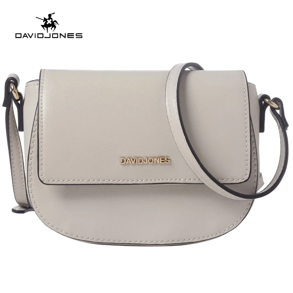 DAVIDJONES women crossbody bag small messenger mini saddle femal Shoulder Bags designer brand handbags evening purse