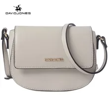 DAVIDJONES frauen crossbody kleine umhängetasche mini sattel femal Umhängetaschen designer marke handtaschen abend handtasche partei taschen