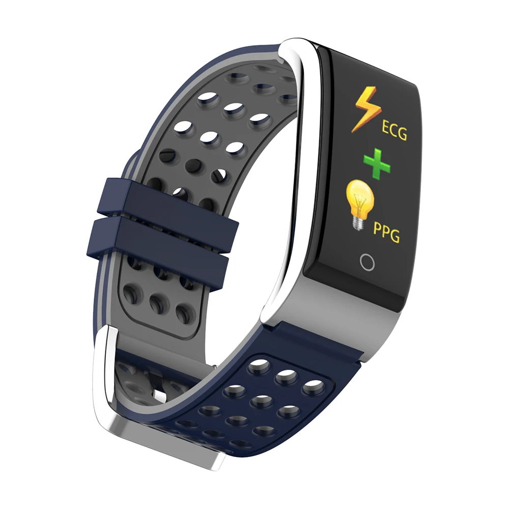 Classic Style Waterproof Smart Bracelet ECG PSG Recorder Fitness Tracker Health Watch Android IOS Smart Sport Bracelet 2019 E8