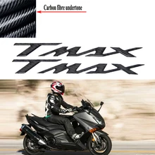 1 pair Motorcycle 3D stickers 3D Mark T Max Stickers Carbon fiber epoxy For Yamaha TMAX 500 530 T Max T-Max 500 530