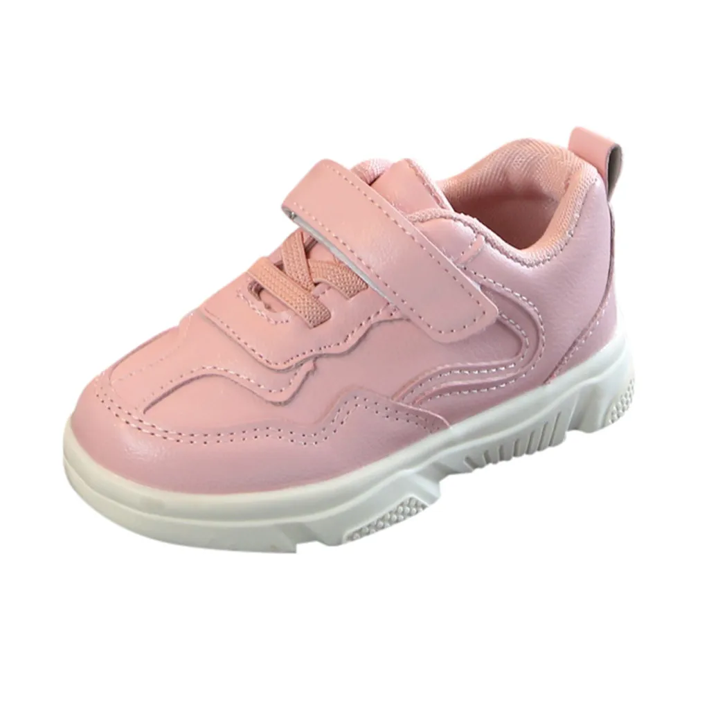 SAGACE/детские кроссовки; обувь для мальчиков; весенняя однотонная спортивная уличная повседневная обувь для фитнеса; детская обувь; кроссовки - Цвет: Розовый