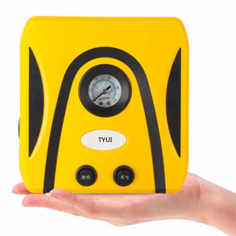 

Tyre Air Pump 12V Portable General Purpose Vehicle-borne High Power Electric Inflator Yellow Digital Display Inflator