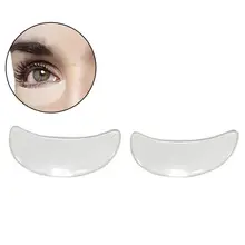 2 шт. прозрачные Приплюснутые подушечки для глаз против морщин Многоразовые водонепроницаемые силиконовые накладки под глаза для наращивания ресниц Инструменты