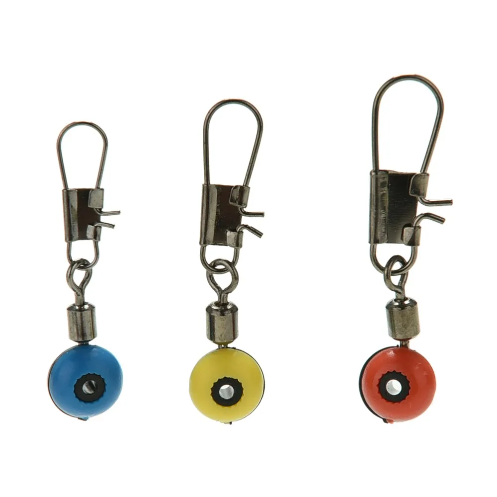 20 Pcs Fishing Line Swivels Connector to Hook Shank Clip Interlock Snap