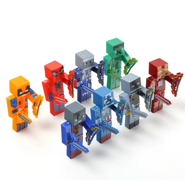 Minecraft Angka Mainan Permainan Brinquedo Marvel Avengers 