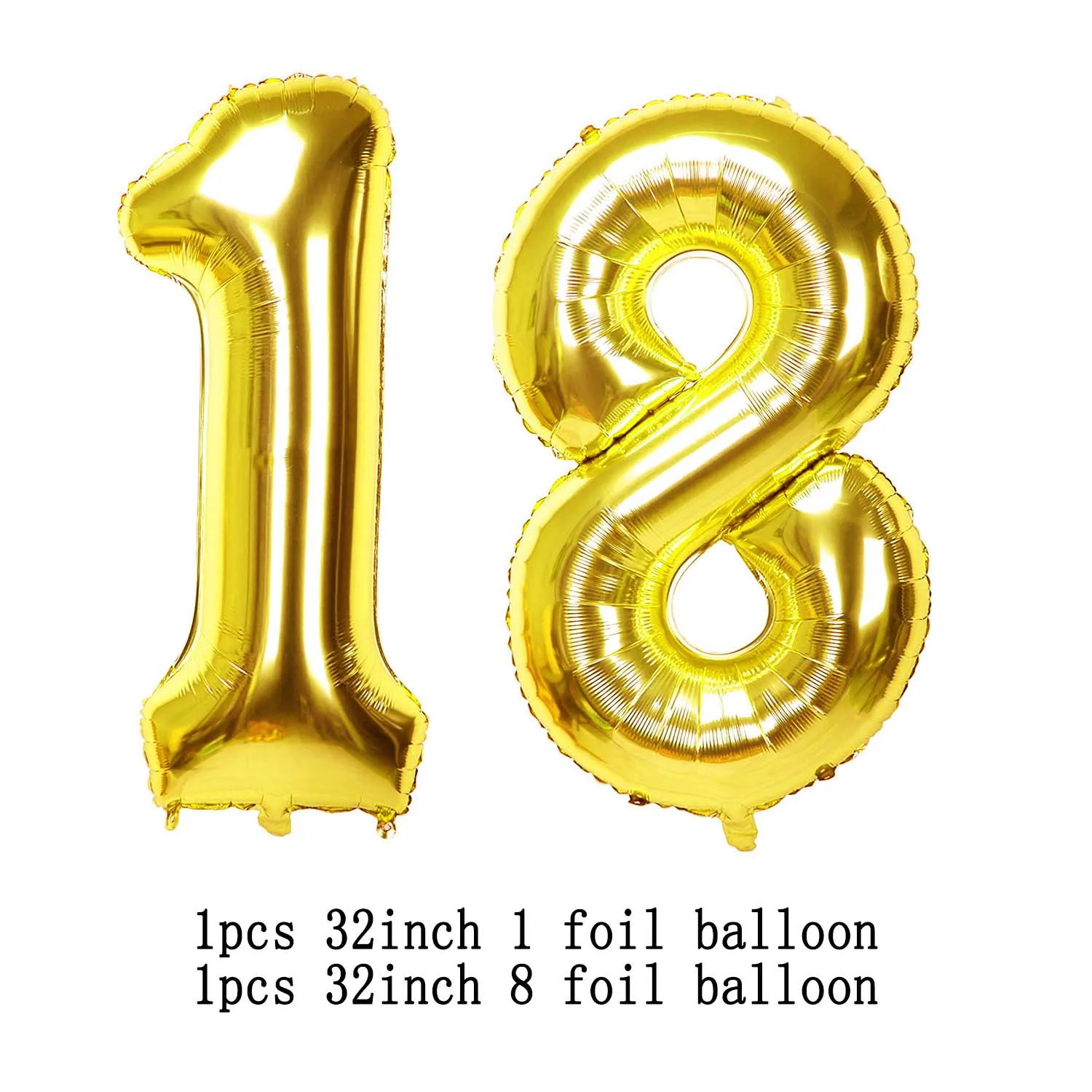 Amawill из розового золота 18 лет вечерние украшения Звездная гирлянда 32 дюймов шара с цифрой для взрослых 18th День рождения украшения 75D - Цвет: No.10