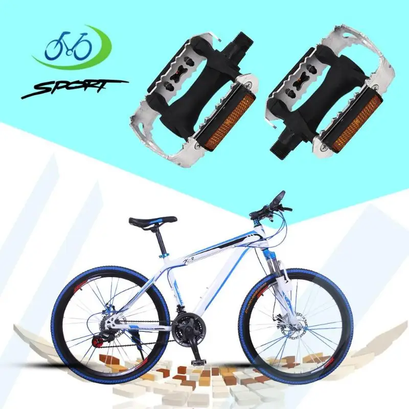 1 زوج من دواسات الدراجة مكافحة زلة MTB الجبلية الطريق دراجة أجزاء الدراجات الدواسات تحمل للطي سبائك الألومنيوم الجسم الدراجة أجزاء